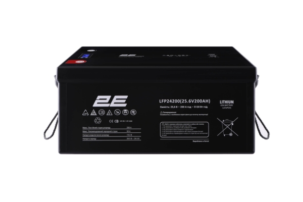 2E Акумуляторна батарея LFP24, 24В, 200А•год, LCD 8S