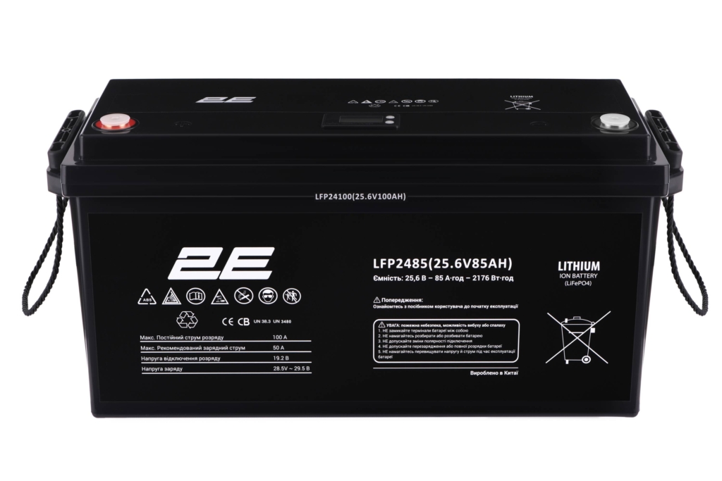 2E Акумуляторна батарея LFP24, 24В, 85А•год, LCD 8SS