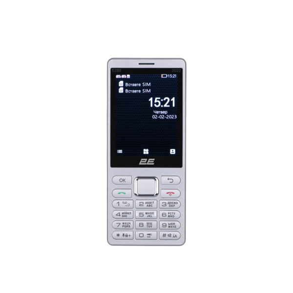 2E Мобільний телефон E280 2022 Dual SIM Silver