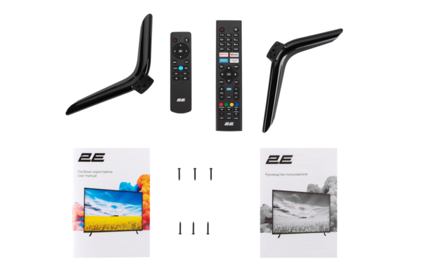 2E Телевізор 43″LED 4K 50Hz Smart Android Black soundbar