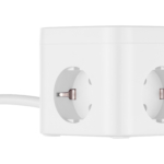 Power adapter 2E 3XSchuko with switch, 1.5m, white