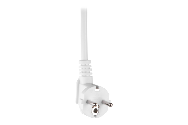 Power adapter 2E 3XSchuko with switch, 1.5m, white