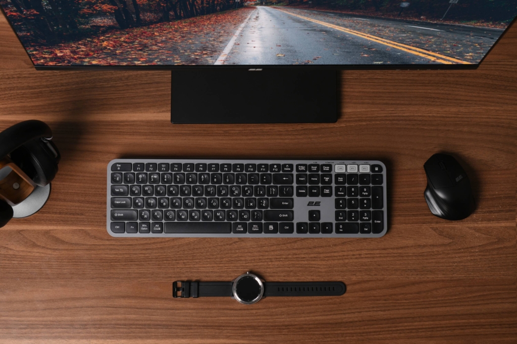Keyboard 2E KS240 WL BT Gray