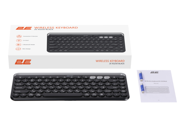 Keyboard 2E KS250 WL BT Black