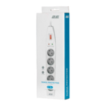 Surge Protector 2E with 5 sockets and a switch 3G1.5, 5m, white