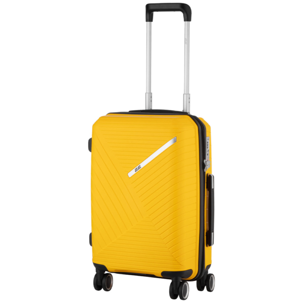 2E Plastic Suitcases Set, SIGMA, (L+M+S), 4 Wheels, Yellow