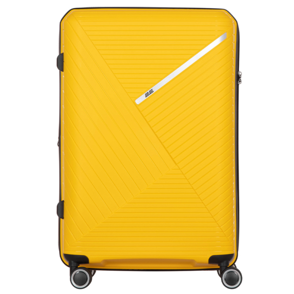 2E Plastic Suitcases Set, SIGMA, (L+M+S), 4 Wheels, Yellow