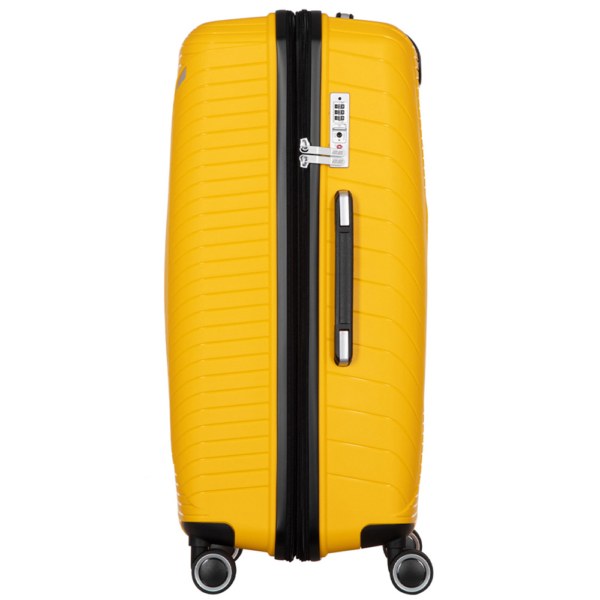 2E Plastic Suitcases Set, SIGMA, (L+M+S), 4 Wheels, Yellow