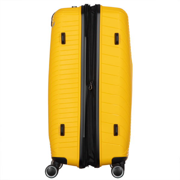 2E Plastic Suitcases Set, SIGMA, (L+M+S), 4 Wheels, Yellow
