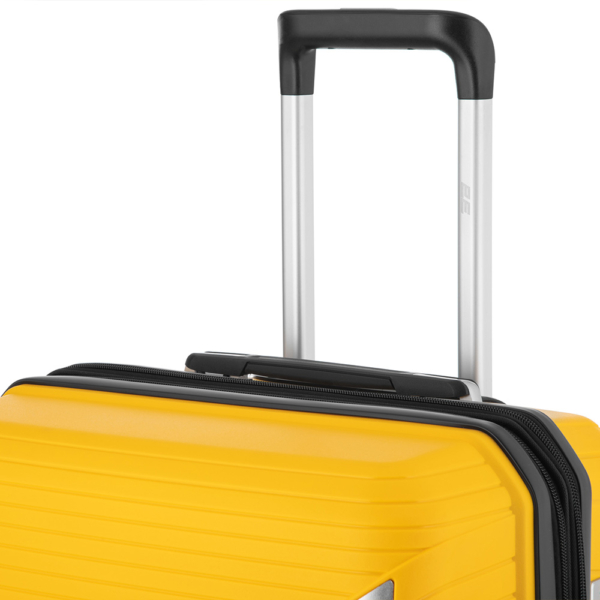 2E Plastic Suitcases Set, SIGMA, (L+M+S), 4 Wheels, Yellow
