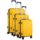 2E Plastic Suitcases Set, SIGMA, (L+M+S), 4 Wheels, Yellow
