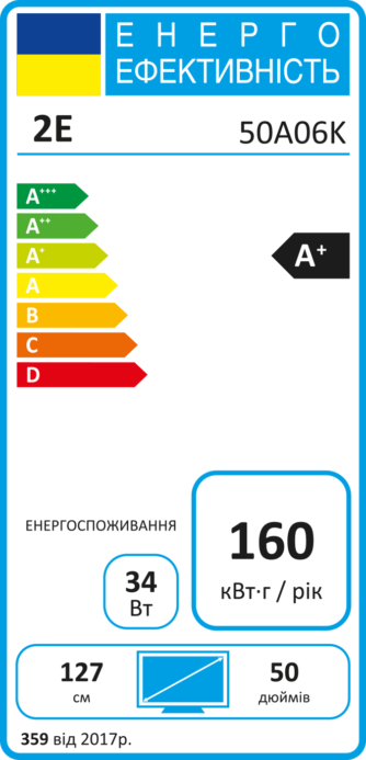 2E Телевізор 50″ LED 4K 50Hz Smart Android Black