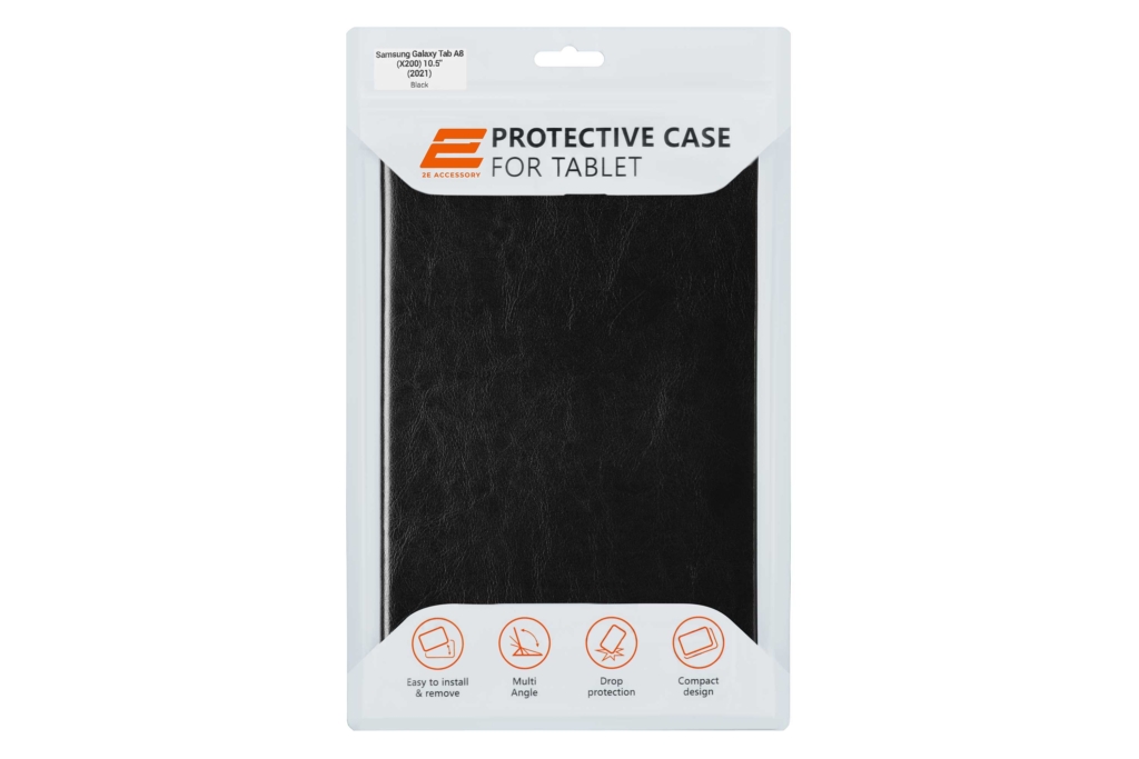 2Е Basic Case for Samsung Galaxy Tab A8 (X200) 10.5″ (2021), Retro, Black