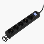 2E Power strip 5XSchuko switch, 3G*0.75мм, 1.8м, Black