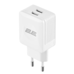Набор Сетевое ЗУ 2E Wall Charger Dual USB-A 2.1A + кабель USB-C White