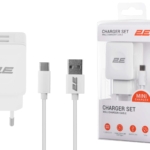 Набор Сетевое ЗУ 2E Wall Charger Dual USB-A 2.1A + кабель USB-C White