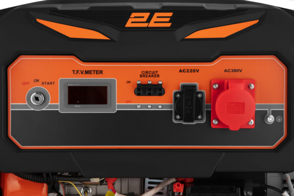 2E Generator Gasolin 380V,50HZ, 8KW,with E-START, handle and wheels