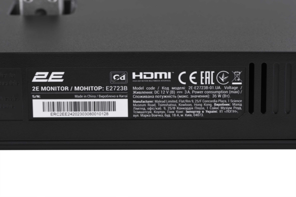 Monitor 2E E2723B Black