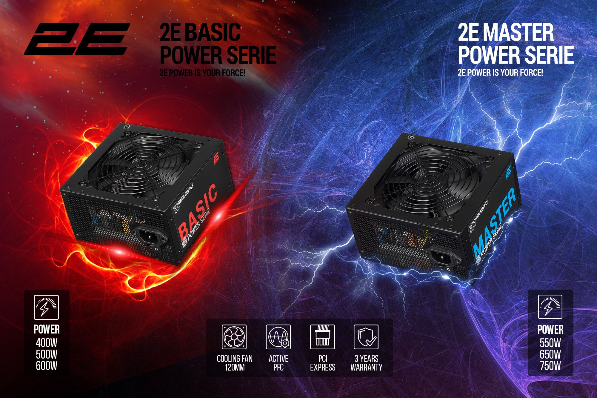 Блоки живлення 2E BASIC POWER та MASTER POWER