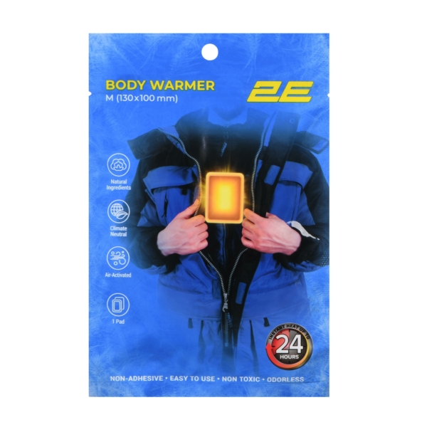2E Chemical body/hand warmer size M (130x100mm), non-adhesive, up to 24 hours – 40 pcs