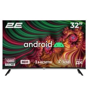 2E Телевізор 32″ LED FHD 60Hz Smart Android Black