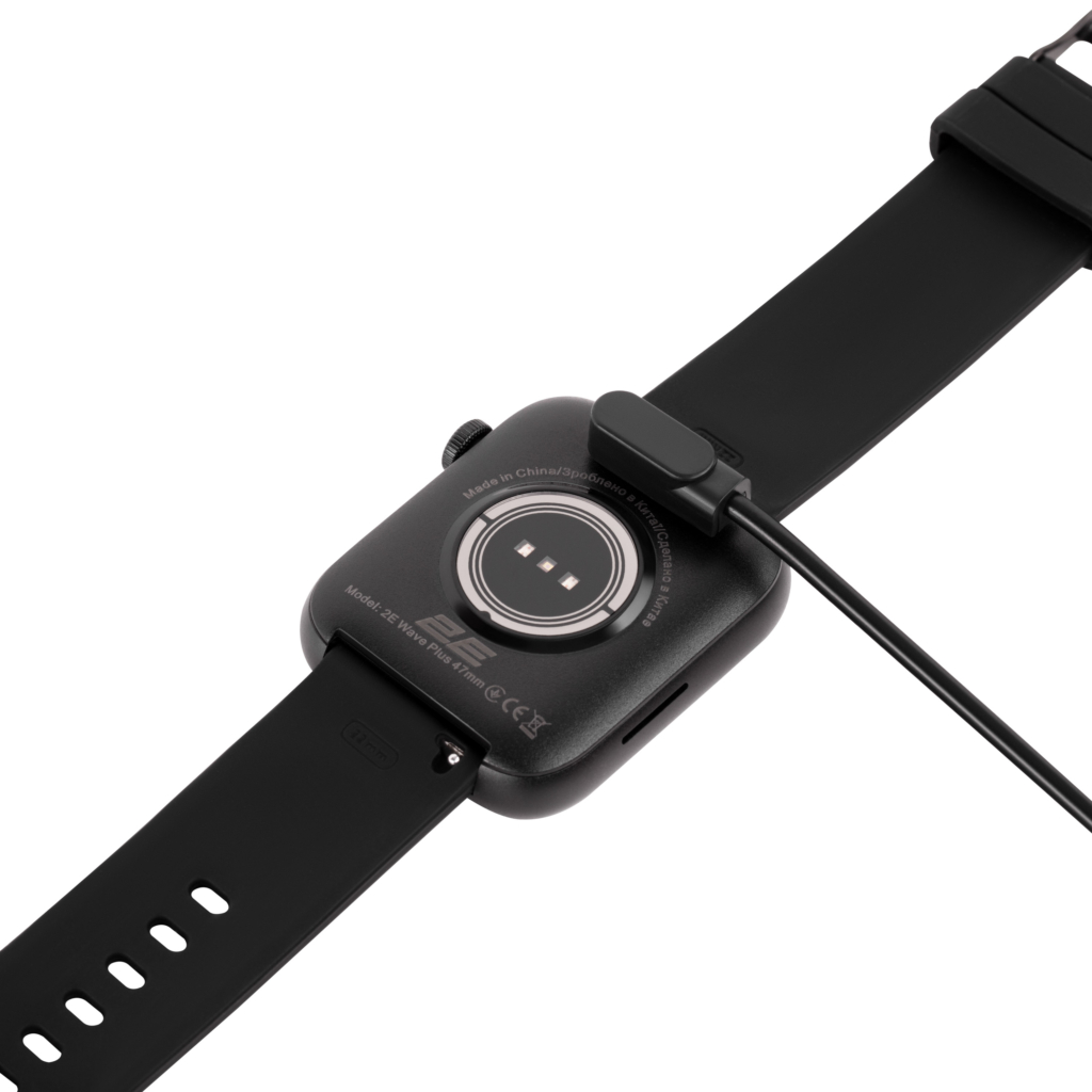 2E USB Charging Cable for the Wave Plus Smart Watch, magnetic, black