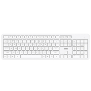 Клавиатура мембранная 2E KS260 106key, WL, EN/UK/RU, белый