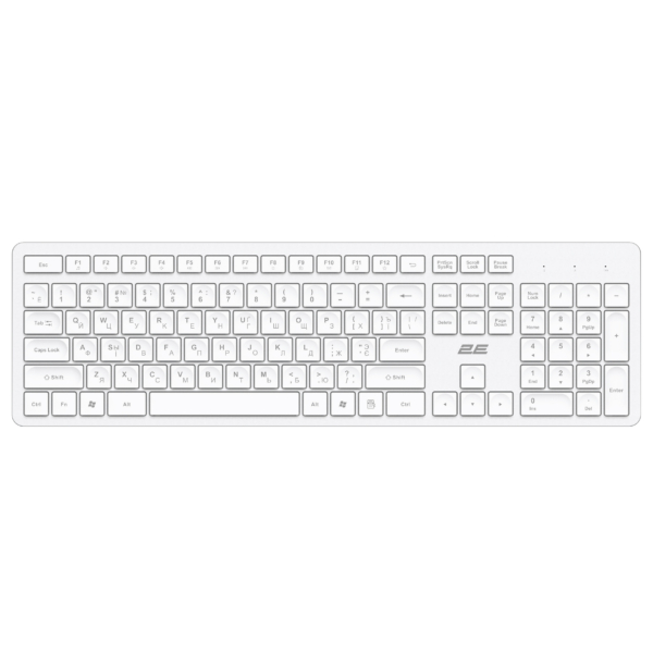 2E Keyboard membrane KS260 106key, WL, EN/UK/RU, white