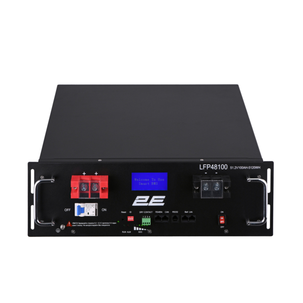 2E Акумуляторна батарея LFP48, 48В, 100А•год, 19″ Touch-LCD 16S