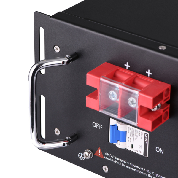 2E-LFP48100 48V/100Ah 19″ LiFePo4 Battery T-LCD