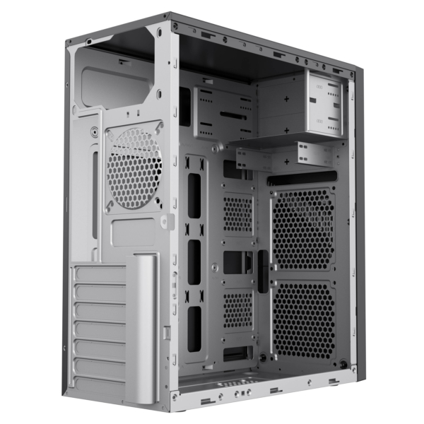 2E Корпус TeamX TMX07 з БЖ 2E ATX400W 2xUSB2.0 1×80мм VGA 310мм, ATX чорний