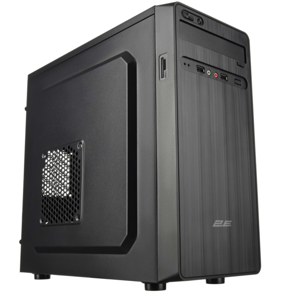 2E PC case Vigeo TMQ0109, with PSU 2E ATX400, 2xUSB2.0, VGA 325mm, mATX, black