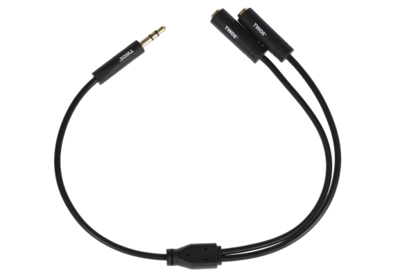 2E Cable jack 3.5 > 2хjack 3.5 (M/F), 0.30m, black
