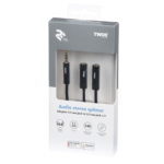 2E Cable jack 3.5 > 2хjack 3.5 (M/F), 0.30m, black