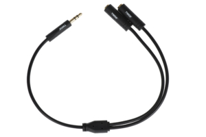 Кабель jack 3.5 > 2хjack 3.5 (M/F) 2E 0.30м, черный