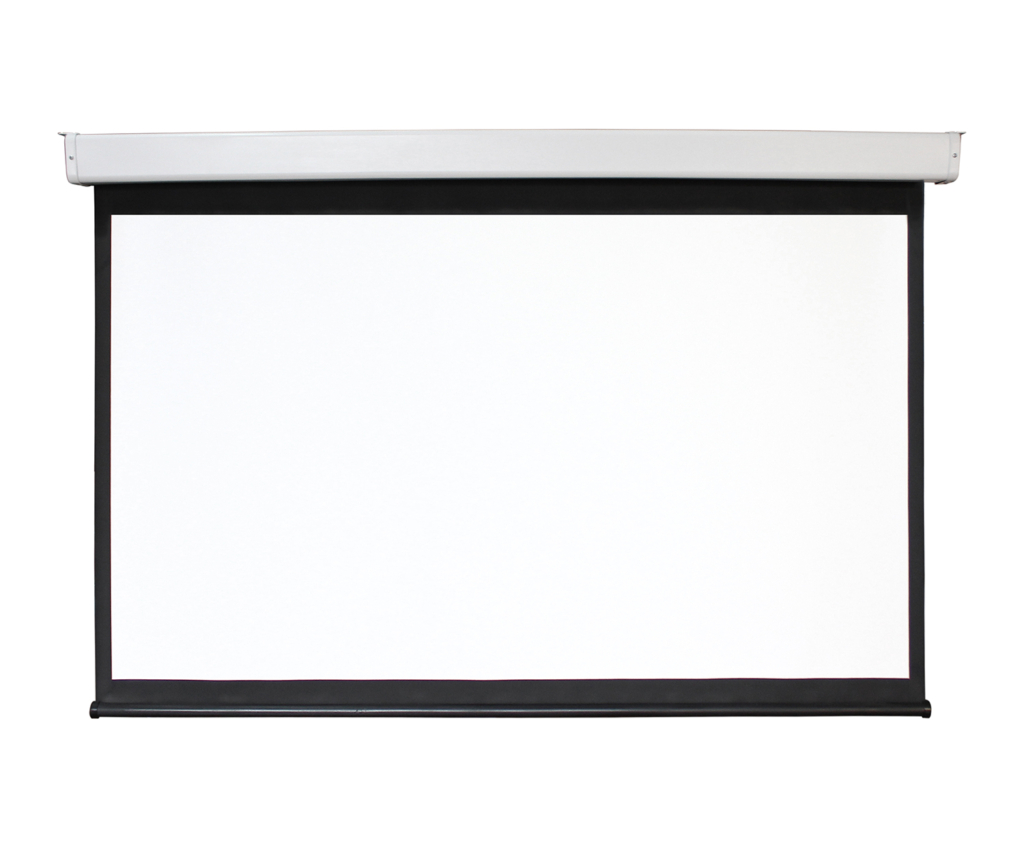 Motorized 2E screen ceiling mount, 16:9, 120″, 2.65×1.48m, MW