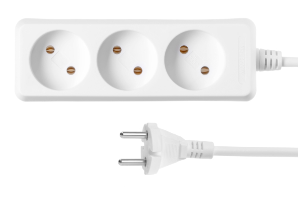 2E Power Strip 3хType C, 2х1mm2, 10A, 1.8m, white