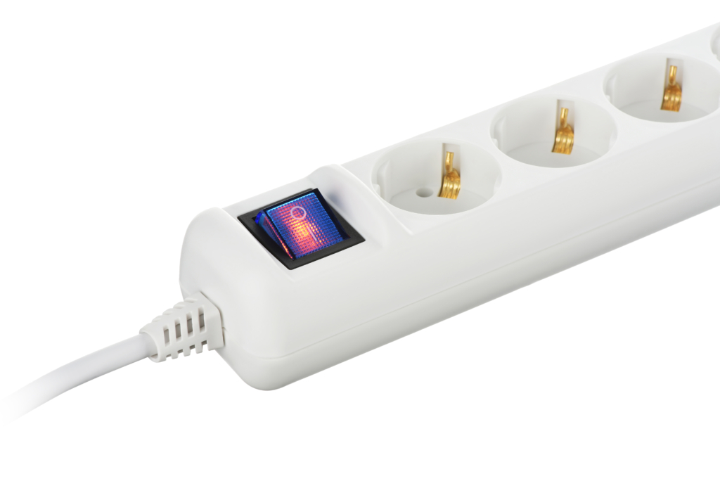 2E Power Strip 5хType F, 3х1mm2, 10A, 3m, white