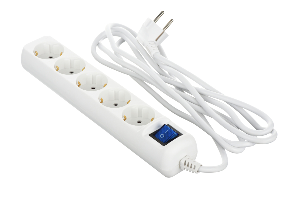 2E Power Strip 5хType F, 3х1mm2, 10A, 3m, white