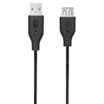 Кабель 2E USB-A — USB-AF (AM/AF) 1.8м Black