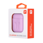 2E earphone case for Apple AirPods, Pure Color Silicone Imprint (1.5mm), Lavender