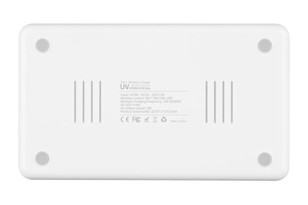UV sterilizer box with wireless charger 2E UVSB010, Qi