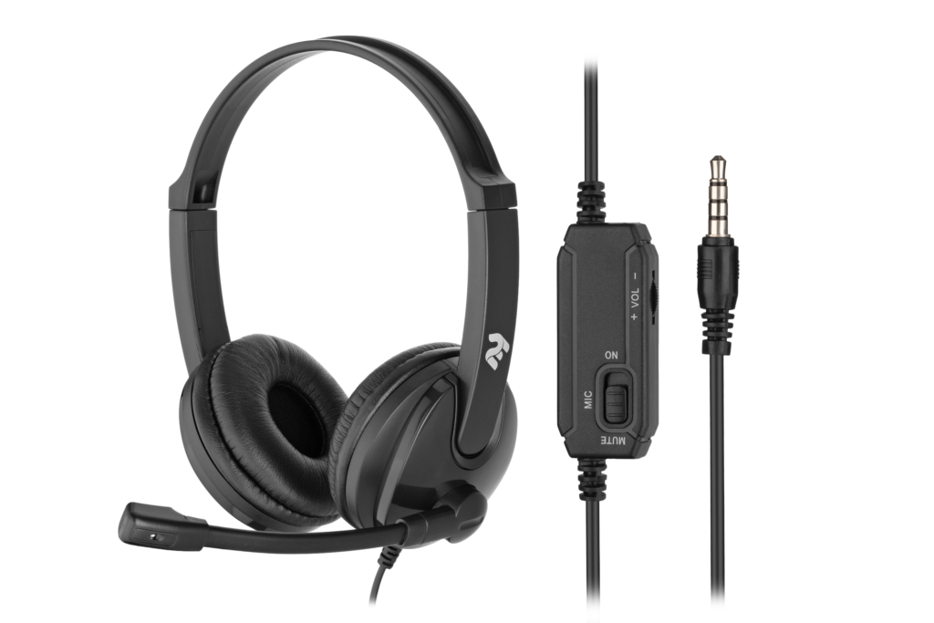 Гарнітура ПК стерео On-ear 2E CH12 mini-jack, omni-mic, 1.2м, чорний