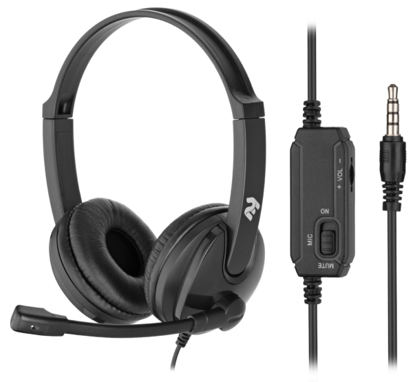 Гарнитура ПК стерео On-ear 2E CH12 mini-jack, omni-mic, 1.2м, черный