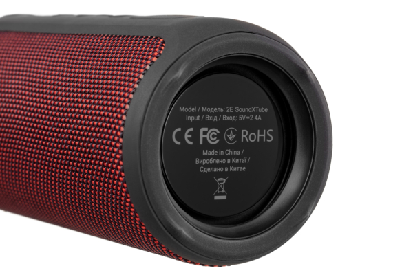 Акустическая система 2E SoundXTube TWS, MP3, Wireless, Waterproof Red