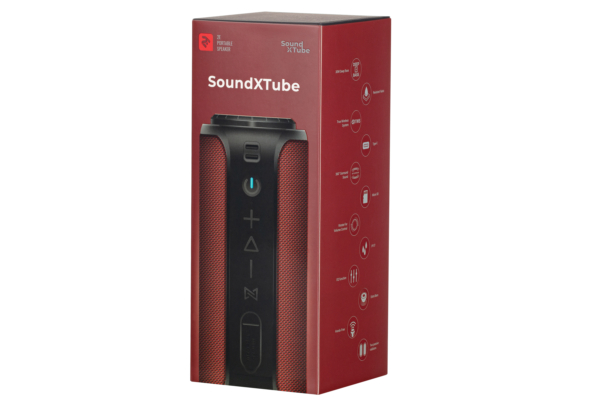 Акустическая система 2E SoundXTube TWS, MP3, Wireless, Waterproof Red