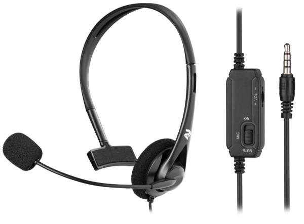 2E Гарнитура ПК моно On-ear CH11 mini-jack, omni-mic, 1.2м, черный