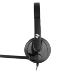 PC headset mono On-ear 2E CH12 mini-jack, omni-mic, 1.2m, black