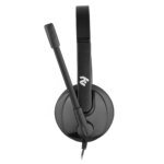 PC headset mono On-ear 2E CH12 mini-jack, omni-mic, 1.2m, black