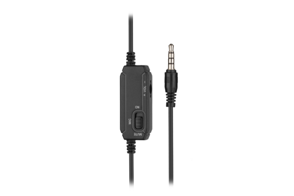 PC headset mono On-ear 2E CH12 mini-jack, omni-mic, 1.2m, black